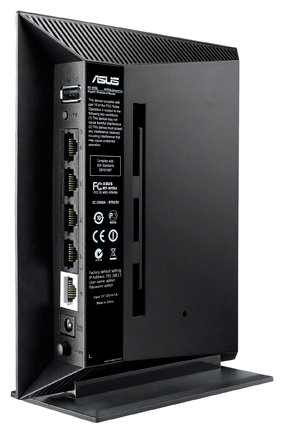 Роутер ASUS RT-N15U (300Mbps, 2.4GHz, 4 ports, 1000Mb, 2 внутренние антенны 3dBi, USB, USB Printer/FTP Server, black)