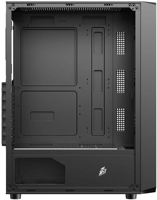 Корпус 1STPLAYER FD3 (FD3-BK-4F1) (без БП, ATX, USB3.0, 4x rainbow LED Fan, black)