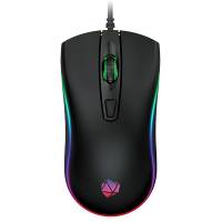 Мышь QUMO Onyx M73 (USB, optical, 2400dpi, игровая, RGB подсветка, soft-touch, 1.5m, black)