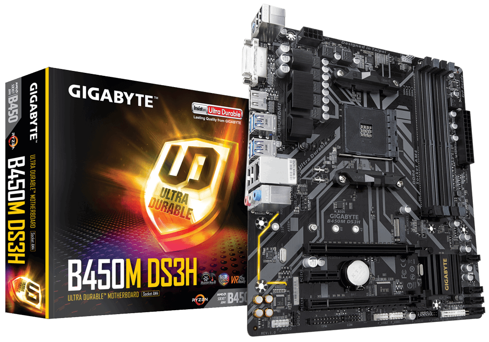 Материнская плата Gigabyte B450M DS3H (AM4, mATX) RTL