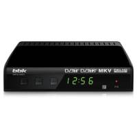 Тюнер для цифрового ТВ внешний / Медиа-проигрыватель BBK SMP021HDT2 (1080p, DVB-T/T2, HDMI, USB, Time Shift, black)