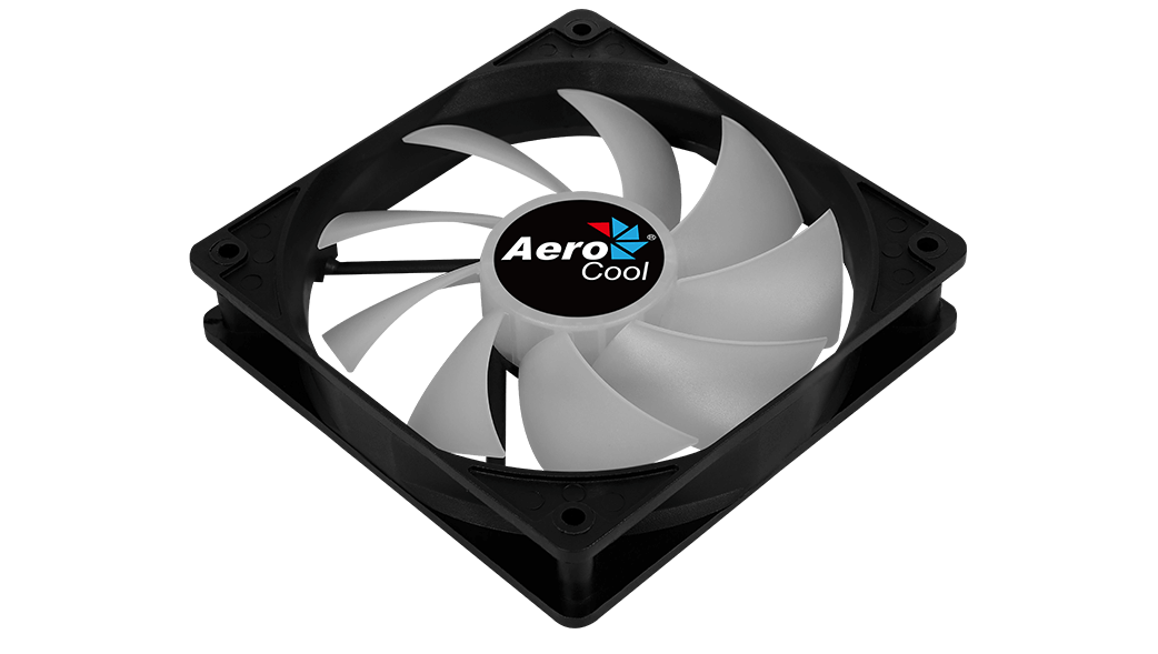Вентилятор AeroCool Frost 12 (120x120x25mm, Sleeve, 1000rpm, 24dBa, 3+4pin, RGB fixed LED, black-white) RTL