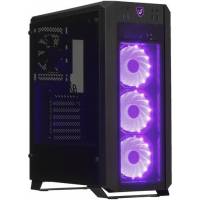 Корпус ARDOR GAMING Rare M1 (без БП, ATX, USB3.0, 3x RGB Fan + 1x black Fan, black)
