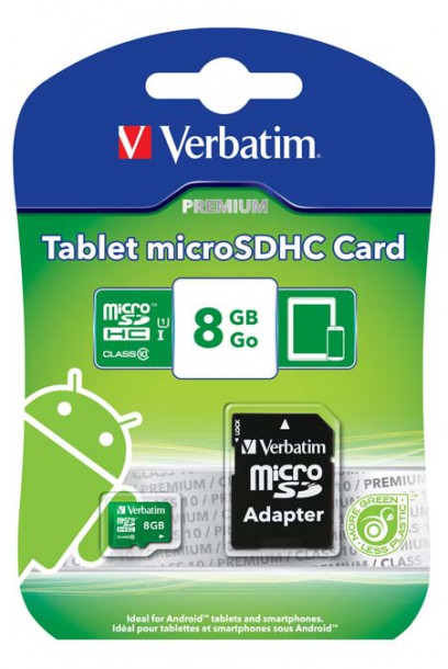Карта памяти SDmicro Card 8Gb Verbatim (44042, Class 10, UHS-I, адаптер SD)