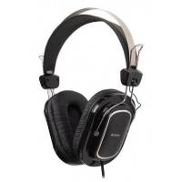 Наушники A4Tech HS-200 (накладные закрытые, c микрофоном, регулятор, 1.8m, black-silver)