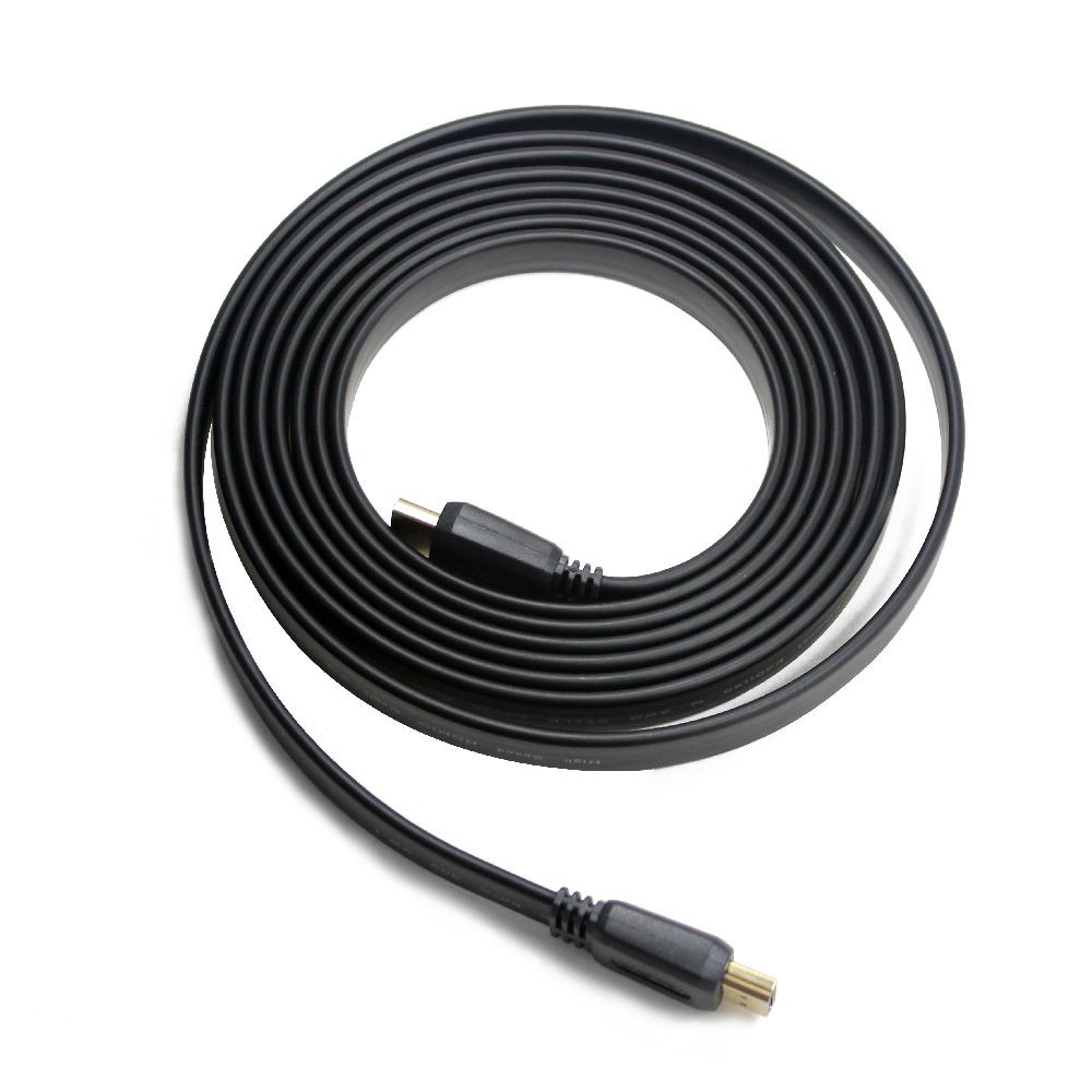 Кабель HDMI (m) - HDMI (m) 1.8m (CC-HDMI4F-6, ver.2.0, плоский, с позолоченными контактами, экранированный, black) Cablexpert