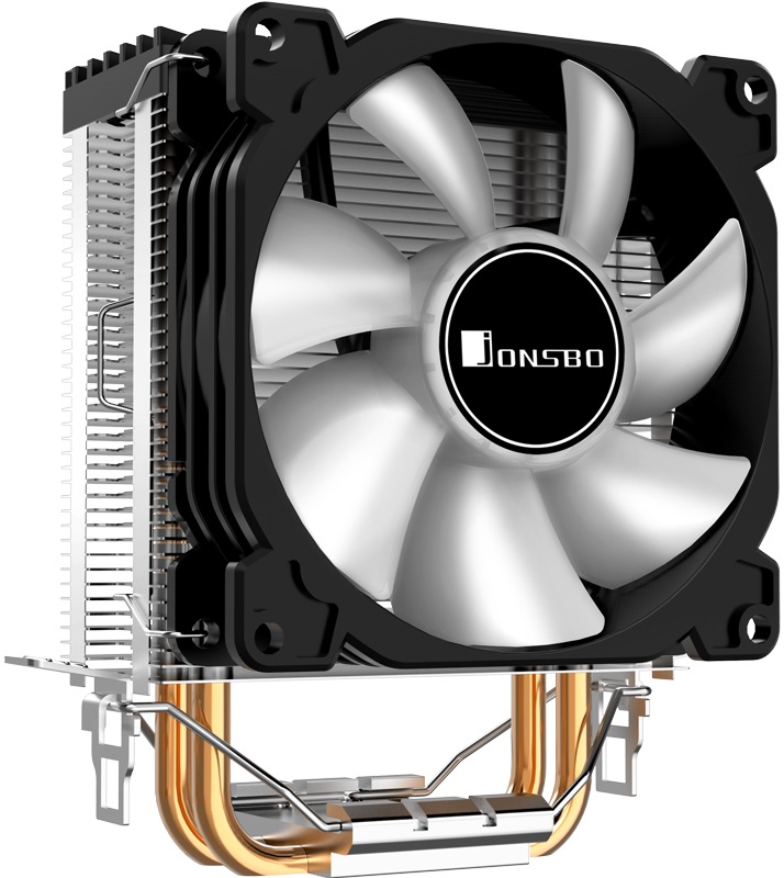 Вентилятор JONSBO CR-1200 (1150/1151/1155/1156/1200/1700/AM4/AM5, 92mm, Al, 2000rpm, 27dBa, 2 тепловые трубки, DTH, 3pin, 95W, rainbow LED, black) RTL