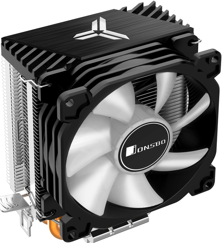 Вентилятор JONSBO CR-1200 (1150/1151/1155/1156/1200/1700/AM4/AM5, 92mm, Al, 2000rpm, 27dBa, 2 тепловые трубки, DTH, 3pin, 95W, rainbow LED, black) RTL