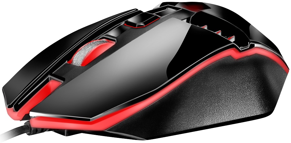 Мышь Sven RX-200 (USB, optical, 1600dpi, игровая, динамическая подсветка, 1.5m, black)
