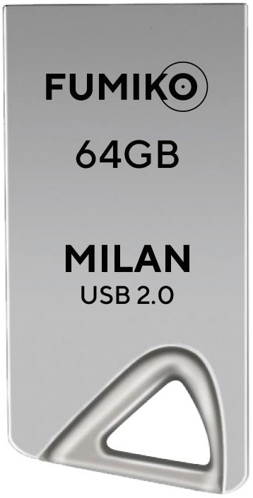 Флеш накопитель USB 2.0 64Gb FUMIKO MILAN (FMN-05, silver)