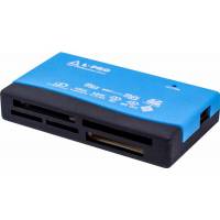 Карт-ридер L-PRO #1152 (microSD, SDHC, M2, MMC, MS, CF, XD, MS Duo, RS-MMC, blue, USB2.0)