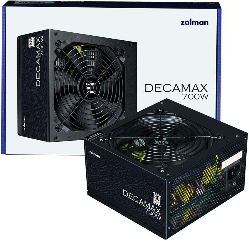 Блок питания ZALMAN 700W (Dacemax ZM700-LX3, 120mm, 80+, 20+4+4+4+4pin, 4*PCI-E 6+2pin, 6*SATA, 3*HDD) RTL