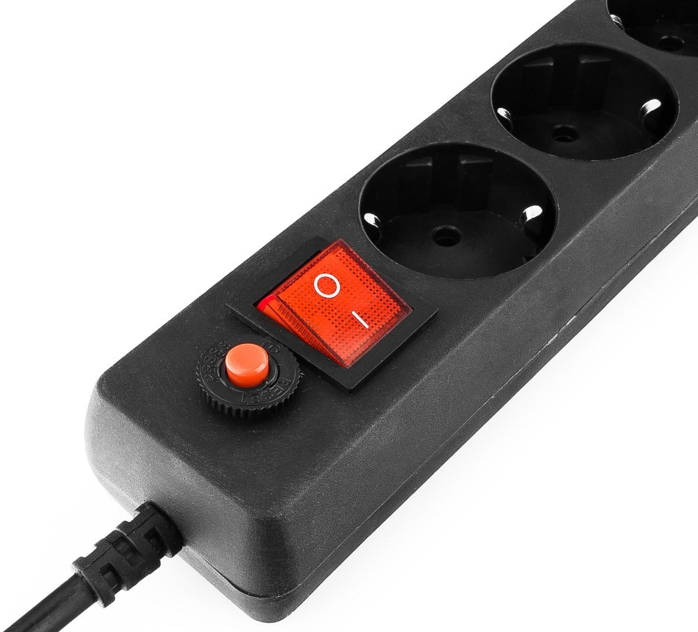Сетевой фильтр Гарнизон (ECL-6-B-7, 6 розеток, 7 метров, 10A, black) OEM