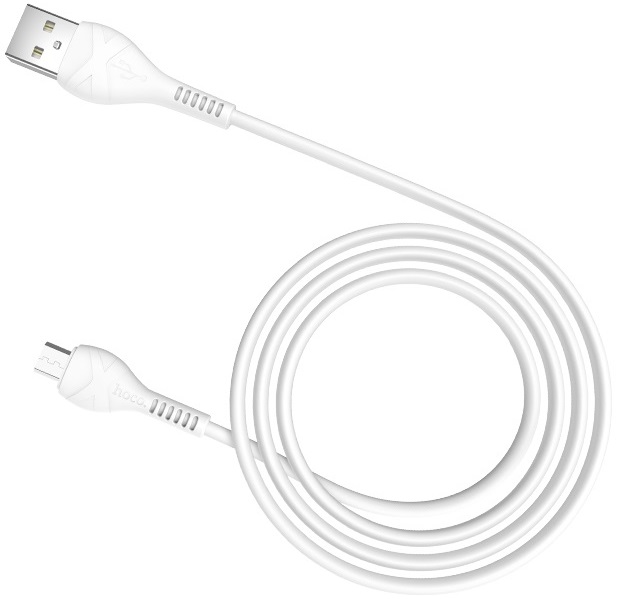 Кабель USB 2.0 Am - micro USB 1.0m (X37 Cool power, 2.4A, быстрая зарядка, white) hoco