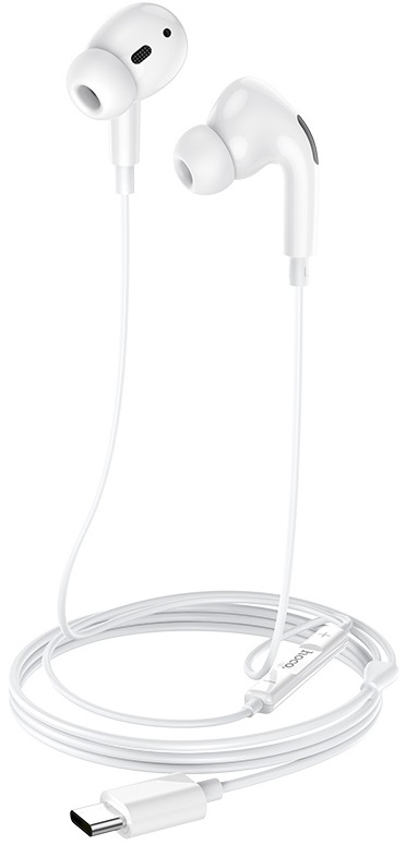 Наушники hoco M1 Pro Type-C (затычки, для мобильных устройств, с микрофоном, 1.2m, white)