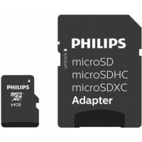 Карта памяти SDXCmicro Card 64GB Philips (FM64MA45B/97, Class 10, адаптер SD)
