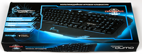 Клавиатура QUMO Trochosa (USB, мультимедийная, игровая, программируемая, подсветка символов (3 цвета), чёрный)