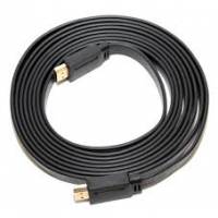 Кабель HDMIm-HDMIm 5.0м (APC-185-005, ver. 1.4b, Ethernet+3D, позолоченные разъёмы, плоский, чёрный) 5bites