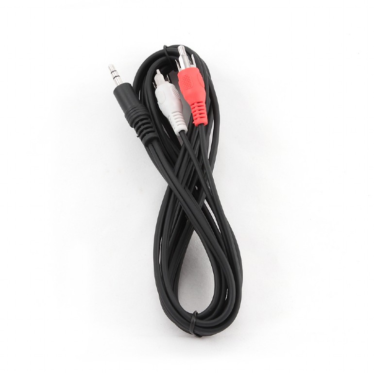 Кабель аудио Jack 3.5 --> 2 RCA, 2.5m (CCA-458-2.5M, black) Cablexpert