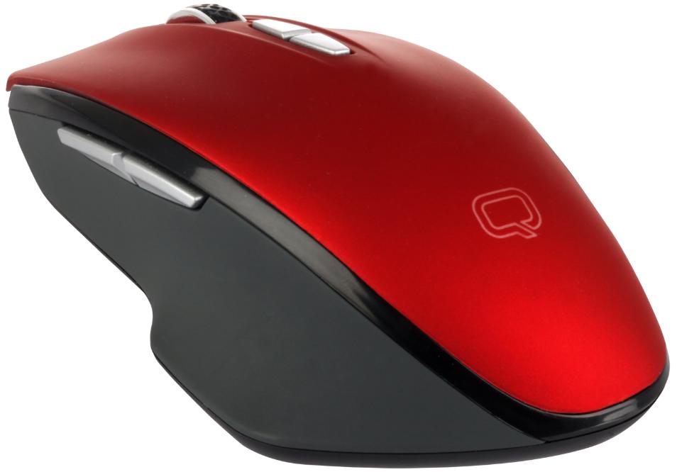 Мышь беспроводная QUMO Evo M61 (optical, 1600dpi, 2xAAA, black-red)