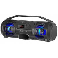 Колонка Defender G104 (12W, портативная, аккумулятор 1500mAh, Bluetooth v.5.0, AUX, USB, MicroSD, FM, MP3, TWS, до 4 часов работы от батареи, подсветка, black)