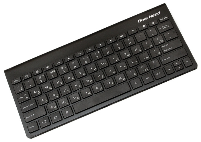 Клавиатура беспроводная Gear Head KB7500AND-R (Bluetooth 3.0, Android 2.2 и выше, 2*ААА, black)