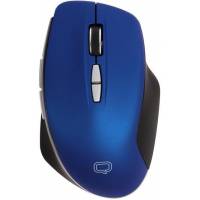 Мышь беспроводная QUMO Mystery M60 (optical, 1600dpi, аккумулятор, USB Type-C, black-blue)