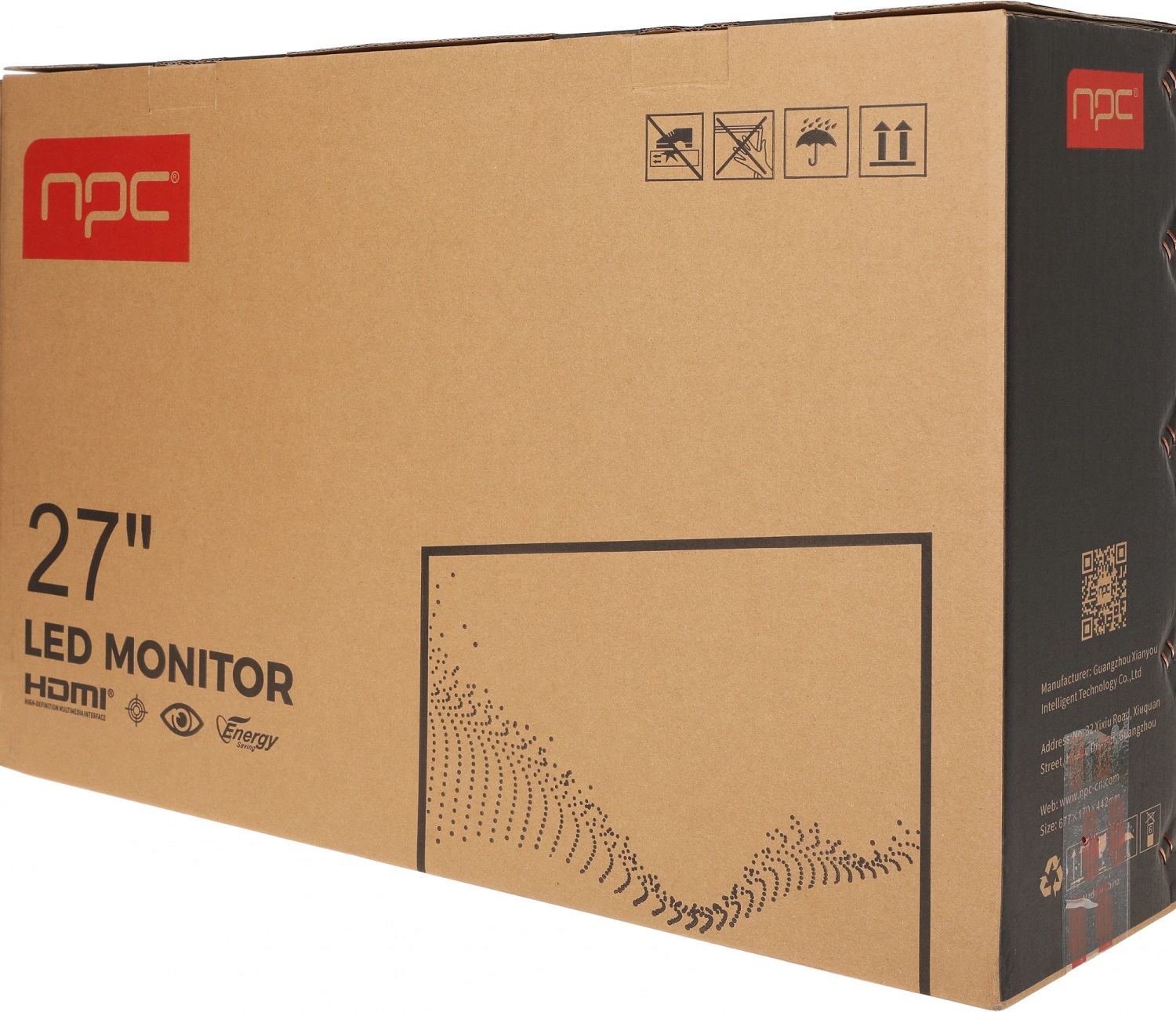 Монитор npc 27" MD2707-K black (1920x1080, 240Hz, 1000:1, 178°/178°, 1ms (GTG), 250cd/m2, IPS, HDMI*2, DP, USB 15W для зарядки мобильных устройств, выход на наушники, M/M)
