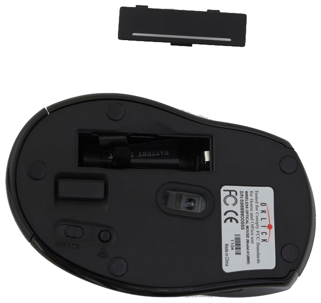 Мышь беспроводная Oklick 412MW (optical, 800dpi, 2*AAA, black)