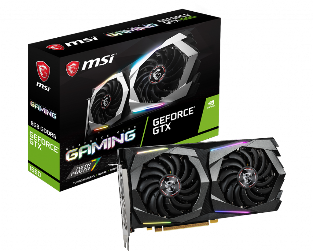 Видеокарта MSI GF GTX1660 6Gb (GTX 1660 GAMING 6G, 192bit, GDDR5, HDMI+3xDP) RTL
