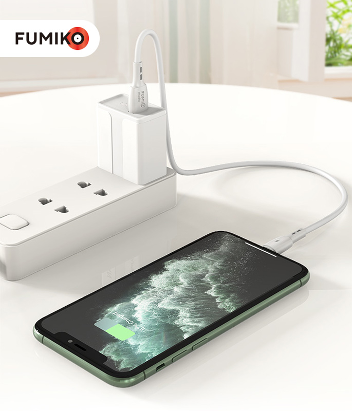 Кабель USB 2.0 Am - micro USB 1.0m (FCA02-01, 3A, быстрая зарядка, white) FUMIKO