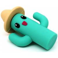Флеш накопитель - Брелок USB 2.0 32Gb (Милый зелёный кактус)