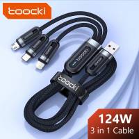 Кабель USB 2.0 Am - Lightning + micro USB + Type-C 1.2m (3A, быстрая зарядка, нейлоновая оплётка, black-grey) Toocki