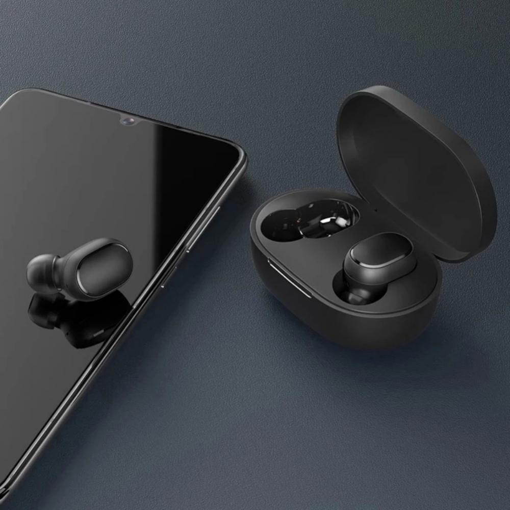 Гарнитура Xiaomi Redmi AirDots S (затычки, беспроводные, Bluetooth 5.0, с микрофоном, до 10m, до 2 часов работы от батареи, black)
