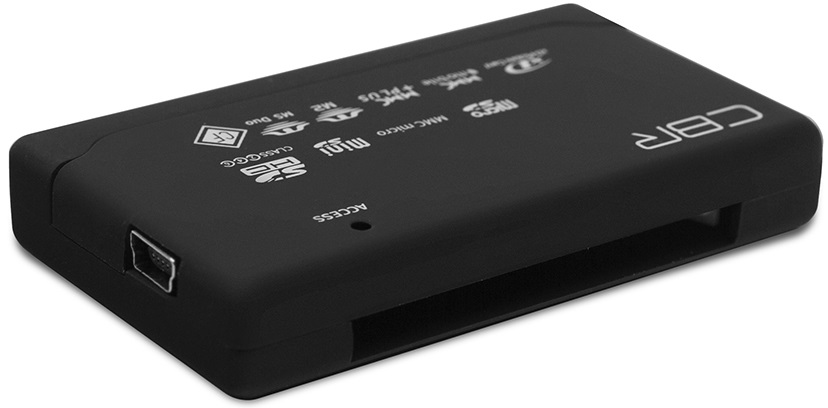 Карт-ридер CBR CR 455 (microSD, SDHC, M2, MS, CF, MMC, XD, black, USB2.0)