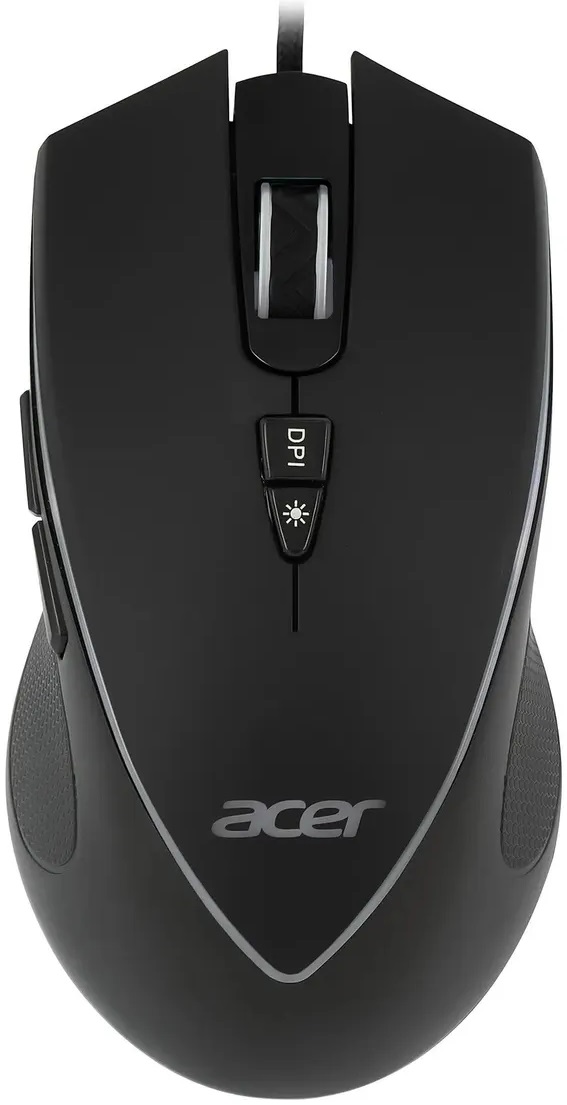 Мышь Acer OMW131 (USB, optical, 6400dpi, игровая, RGB подсветка, soft-touch, 1.5m, black)