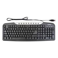 Клавиатура ExeGate LY-339M (USB, мультимедийная, black-silver)