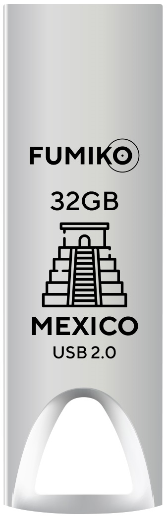 Флеш накопитель USB 2.0 32Gb FUMIKO MEXICO (FMX-04, silver)