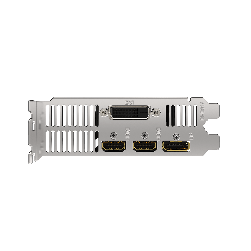 Видеокарта Gigabyte GF GTX1650 4Gb (GV-N1656OC-4GL, 128bit, GDDR6, 2xHDMI+DP+DVI-D) RTL