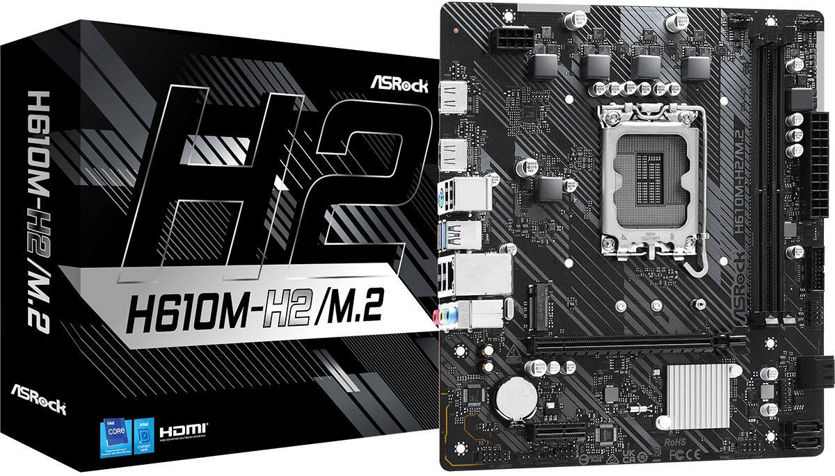 Материнская плата ASRock H610M-H2/M.2 (s1700, mATX) RTL