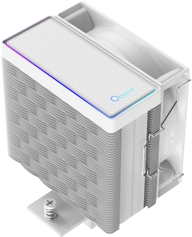 Вентилятор Ocypus Gamma A40 WH ARGB (1150/1151/1155/1156/1200/1700/1851/AM4/AM5, 100mm, Al, Hydro, 600-2400rpm, <30dBa, 4 тепловые трубки, DTH, 4pin, PWM, ARGB LED, 130W, white) RTL