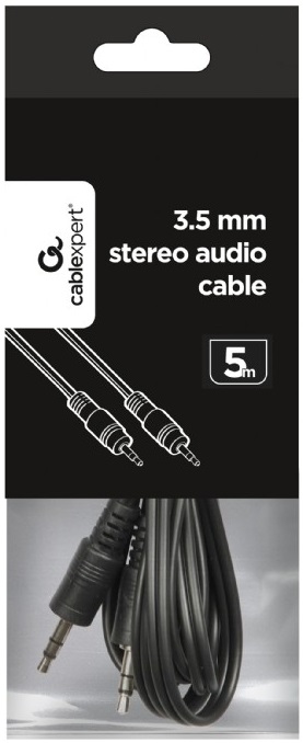 Кабель аудио 3.5mm Jack (m) - 3.5mm Jack (m) 5.0m (CCA-404-5M, black) Cablexpert