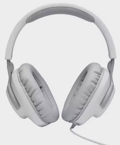 Наушники JBL QUANTUM 100 (полноразмерные закрытые, с микрофоном, регулятор, 1.2m, игровые, white)