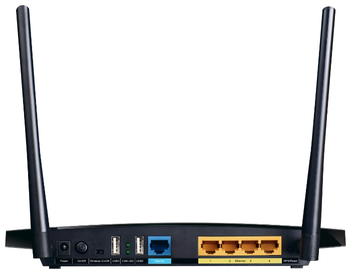 Роутер TP-LINK TL-WDR3600 (300Mbps, 2.4/5GHz, 4 ports, 1000Mbps, 2 внешние съёмные антенны 3dBi, 2xUSB, USB Printer/FTP Server, black)