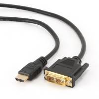 Кабель HDMIm-DVIm 30.0m (CC-HDMI-DVI-30M, с позолоченными контактами, 2 ферритовых фильтра, black) Gembird