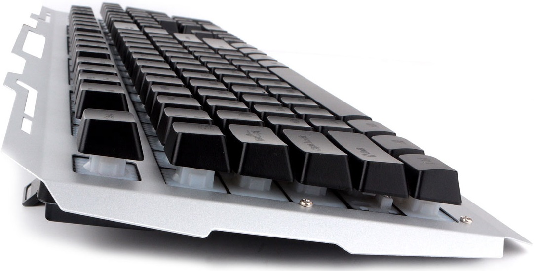 Клавиатура Гарнизон GK-340GL (USB, радужная подсветка, игровая, мультимедийная, black-silver)