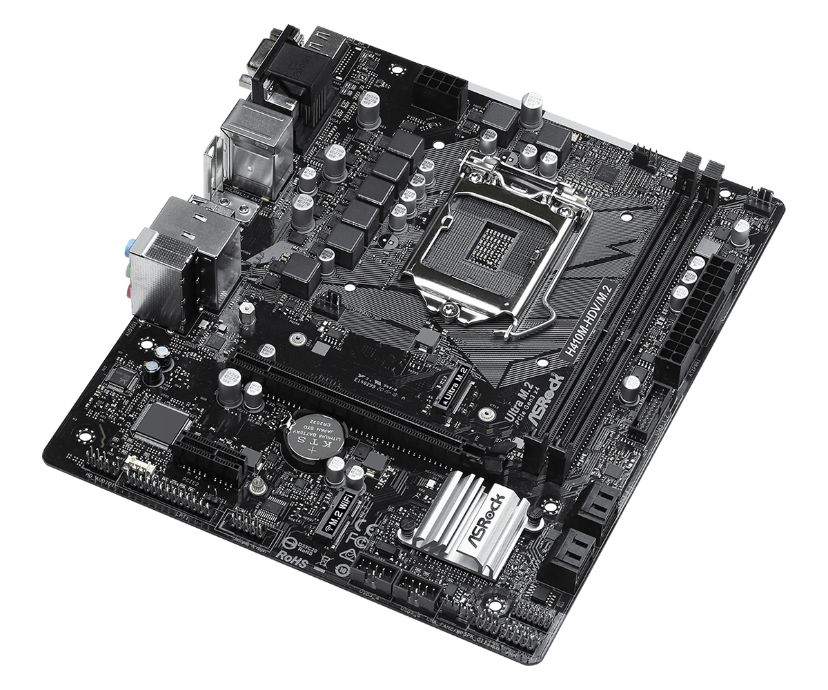 Материнская плата ASRock H410M-HDV/M.2 (s1200, mATX) RTL