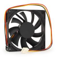Вентилятор Gembird D8015BM-3 (80x80x15mm, ball, 2600rpm, 27dBa, 3pin, black) OEM