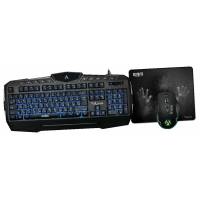 Набор клавиатура + мышь + коврик QUMO Aftershock K52/M68 (black)