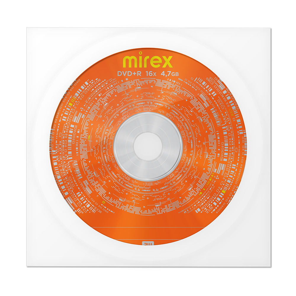 Диск DVD+R Mirex (4.7Gb, 16x, 1шт., конверт)